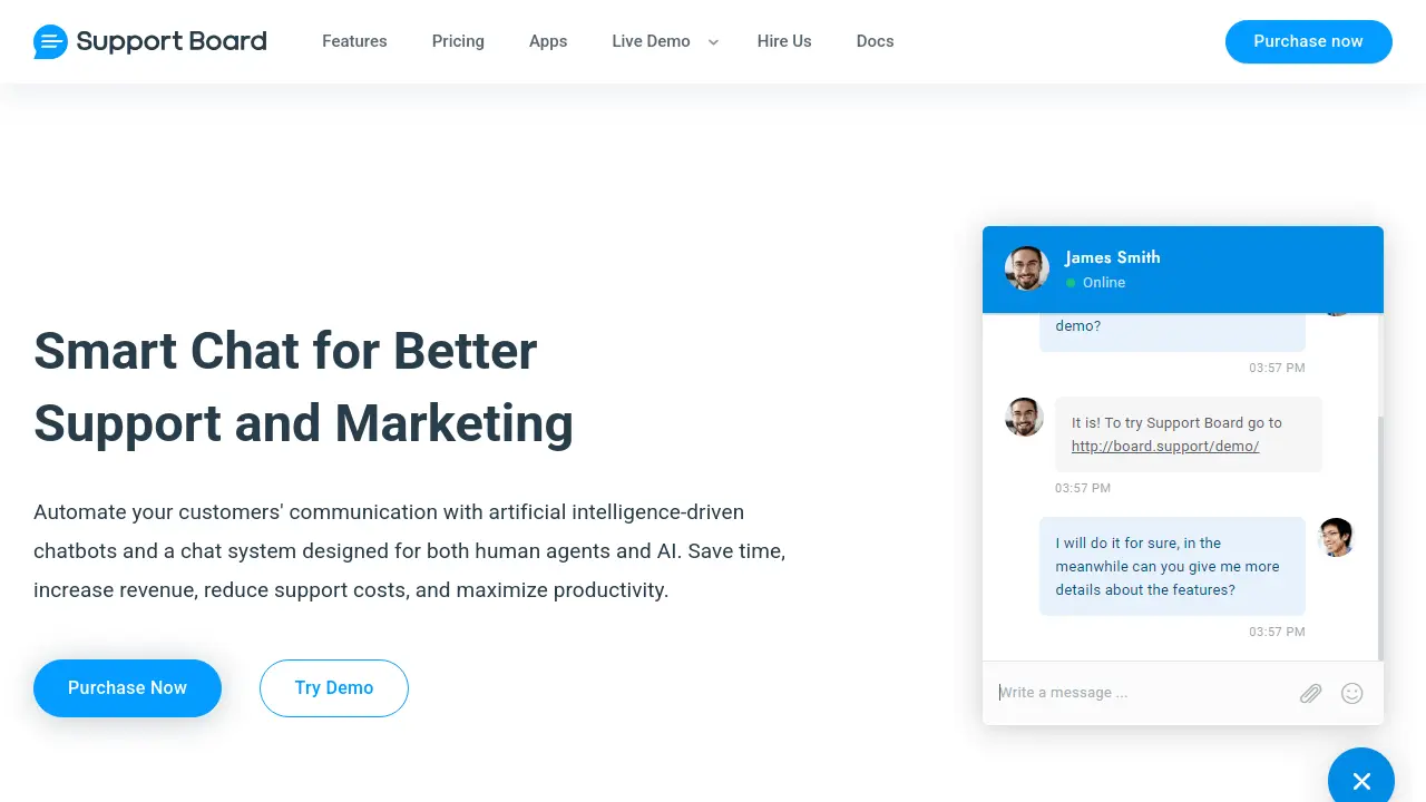 Support Board - Smart Chat for Better Support and Marketing