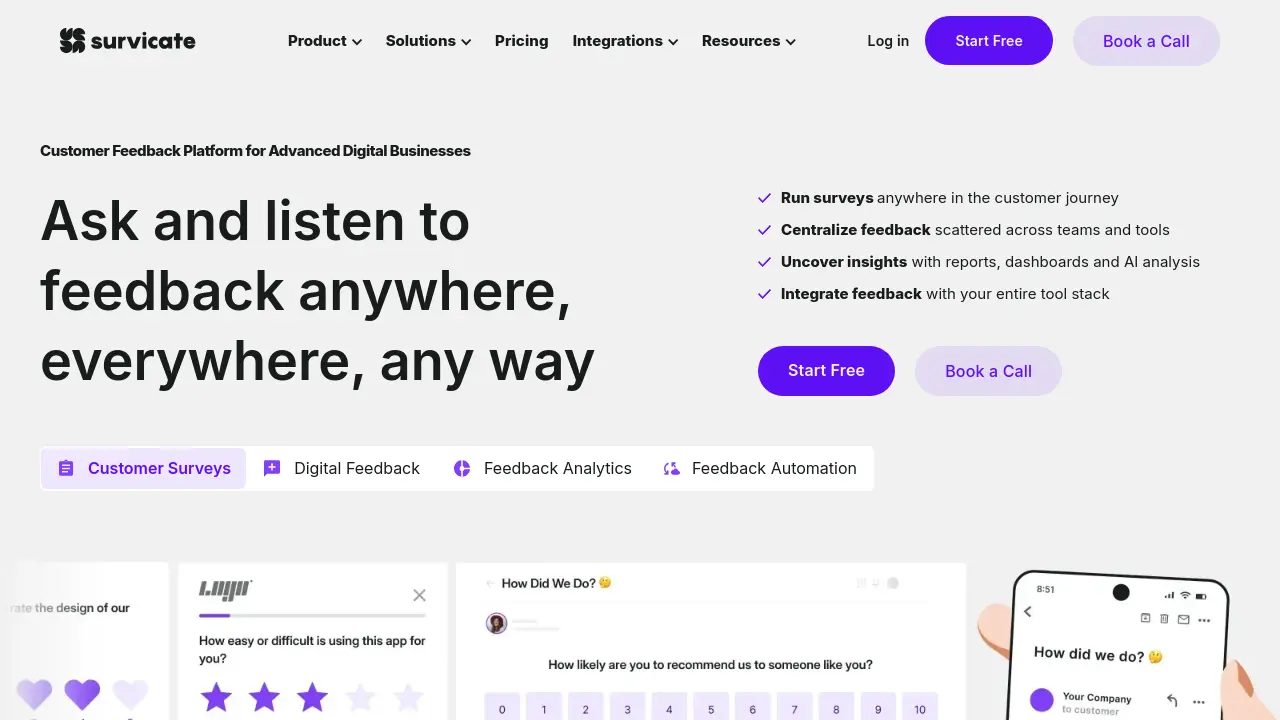 Survicate - Customer Feedback Platform for Advanced Digital Businesses