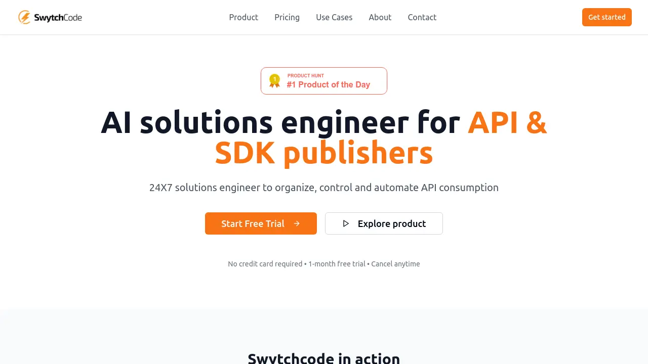 SwytchCode - AI solutions engineer for API & SDK publishers