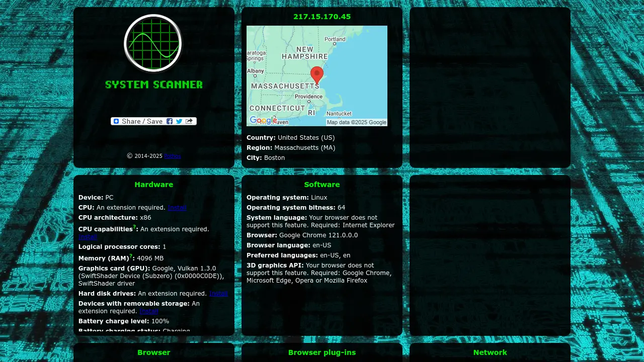 System Scan Image System Scanner - Comprehensive Web-Based System Diagnostic Tool