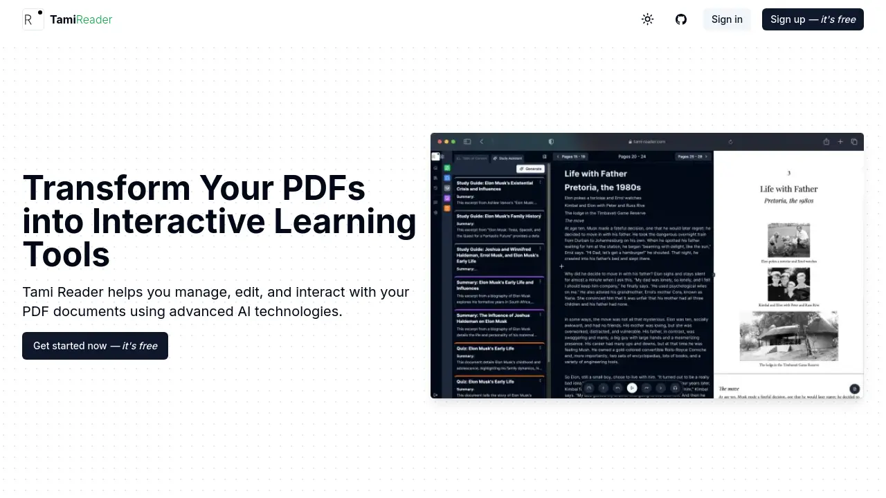 Tami Reader screenshot