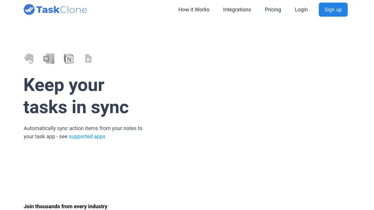TaskClone - Automatically sync action items from your notes to your ...