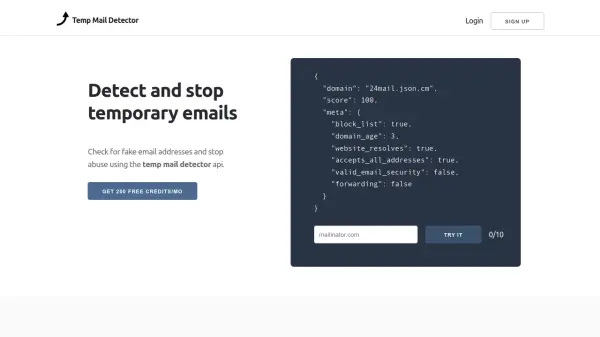 Temp Mail Detector