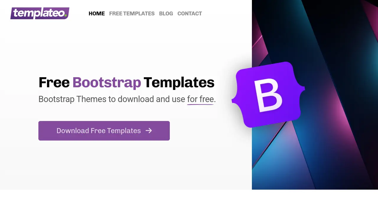 Templateo - Create and customize Bootstrap themes with a visual editor