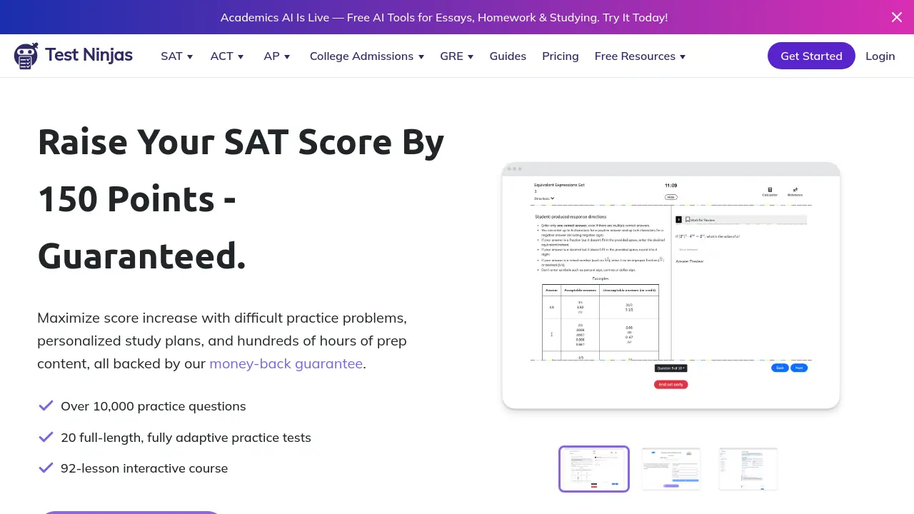 Test Ninjas - Raise Your SAT Score By 150 Points - Guaranteed
