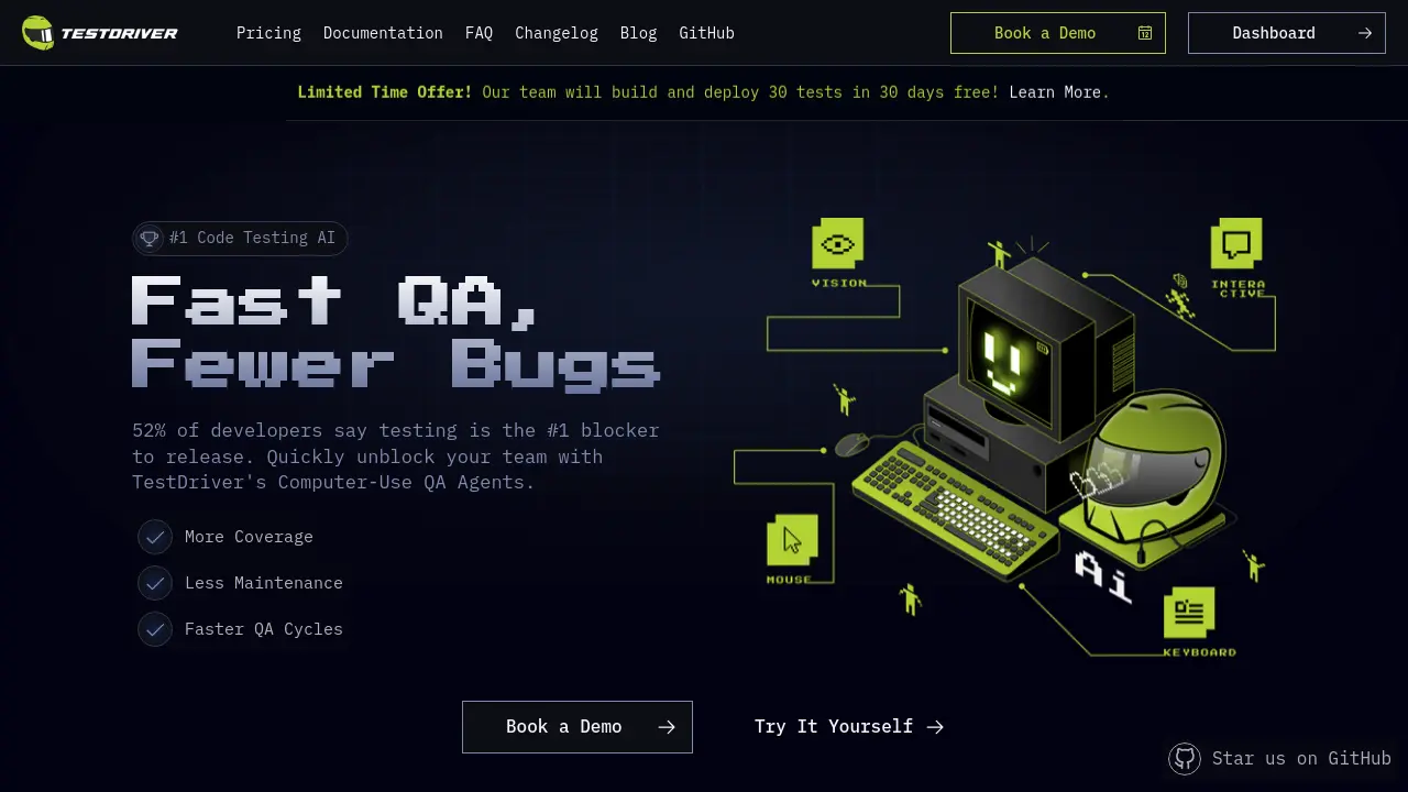 TestDriver - AI-Powered Code Testing for Faster QA and Fewer Bugs