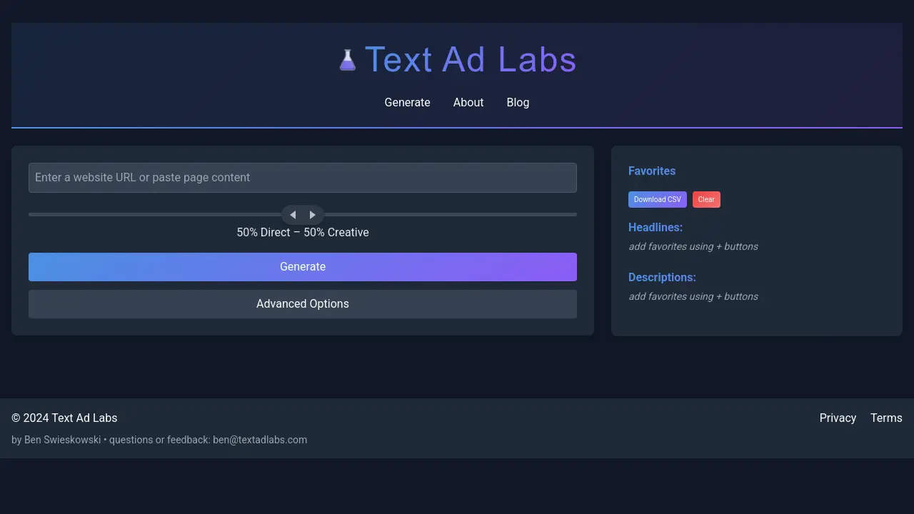 Text Ad Labs - Generate high-performing Google Ads copy with AI-powered ...