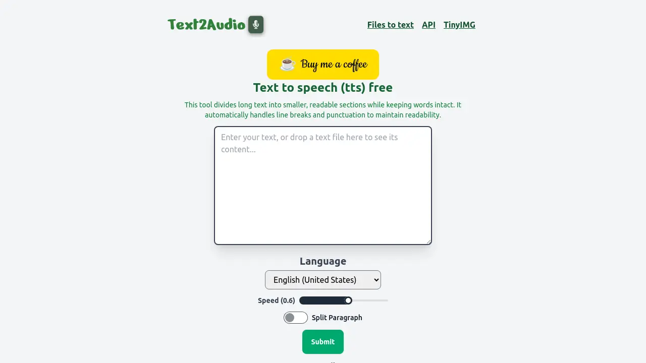 Text2Audio screenshot