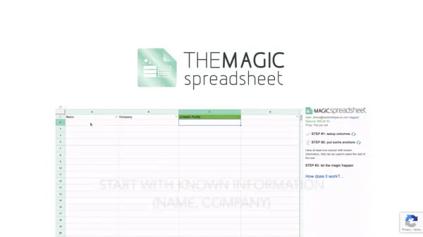 The Magic Spreadsheet