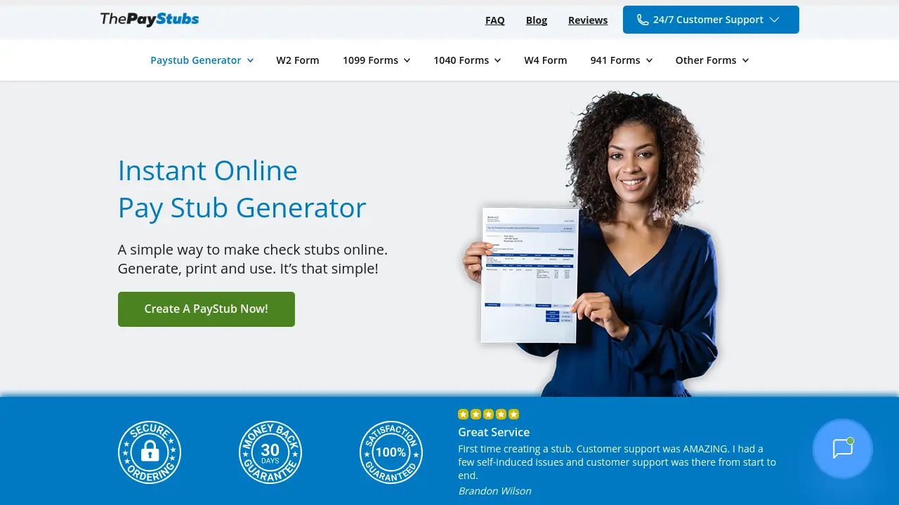 ThePayStubs - Instant Online Pay Stub Generator for Proof of Income