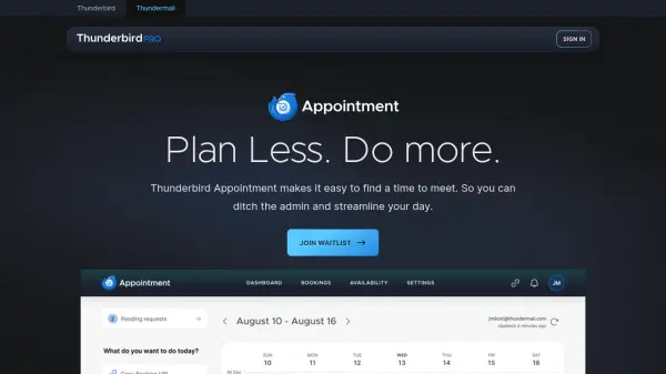Thunderbird Appointment