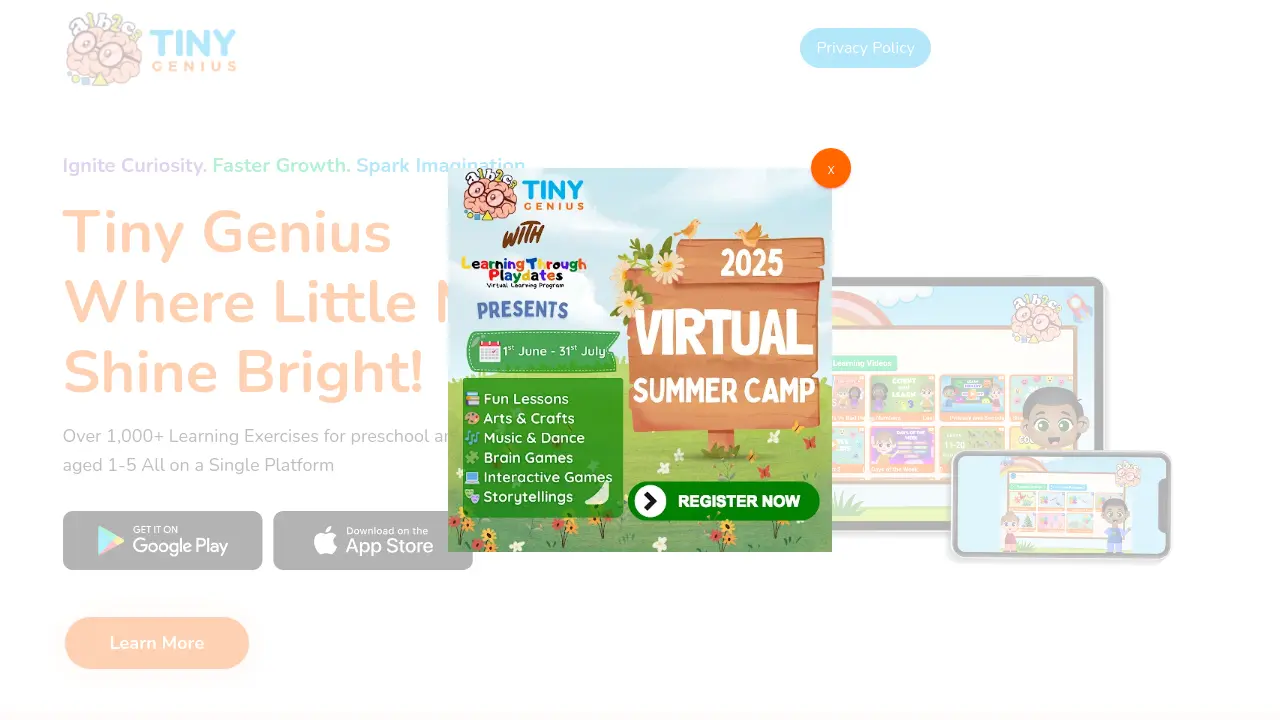 Tiny Genius - Interactive Learning Platform for Preschool and ...