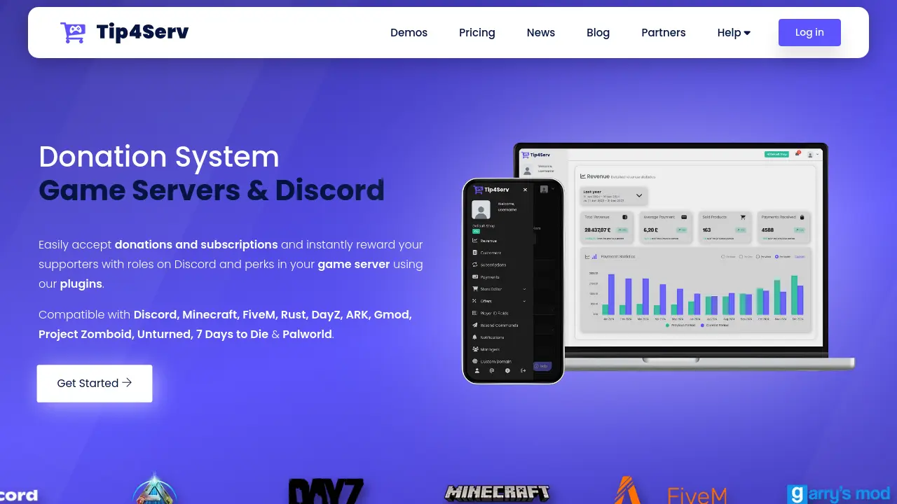 Tip4serv - Easily accept donations and subscriptions and instantly ...