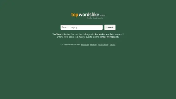 Top Words Like