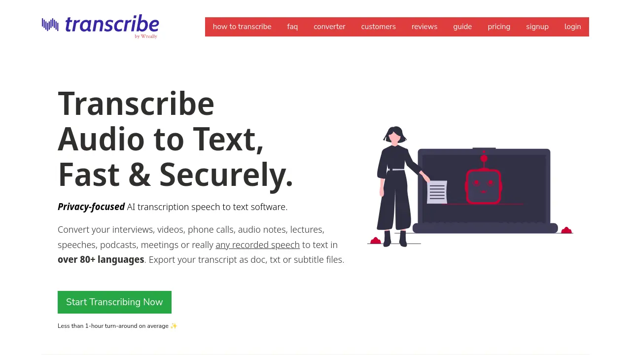 Transcribe screenshot