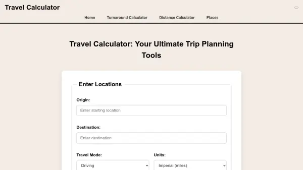 Travel Calculator