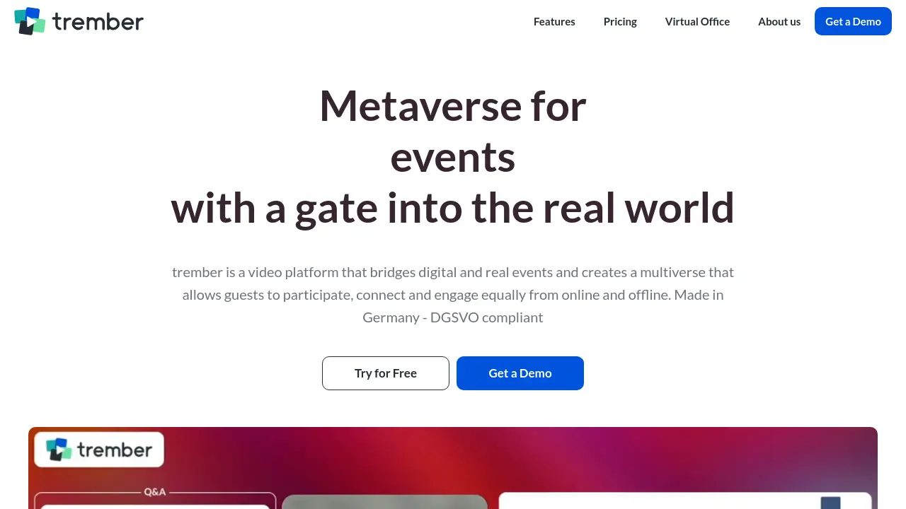 trember - Metaverse Video Platform for Engaging Virtual and Hybrid Events