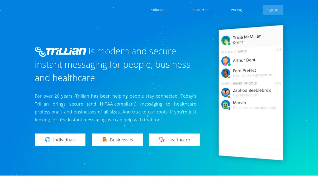 Trillian - Modern, Secure Instant Messaging for Individuals and Businesses