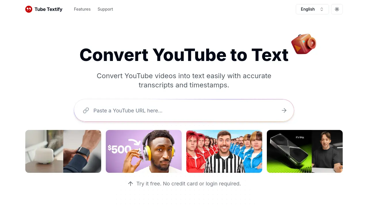 Tube Textify screenshot