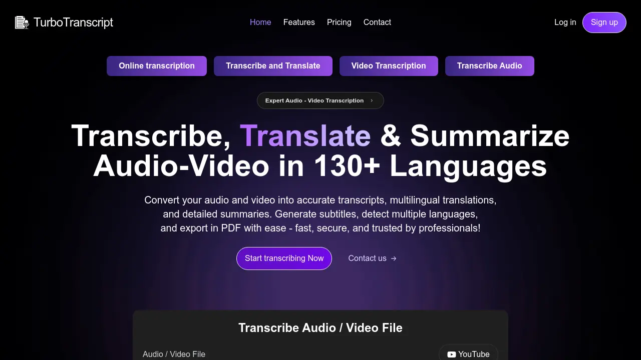 TurboTranscript screenshot