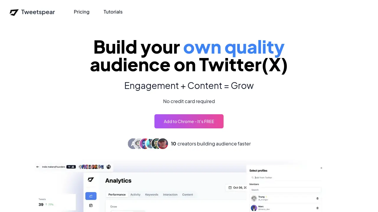 Tweetspear screenshot