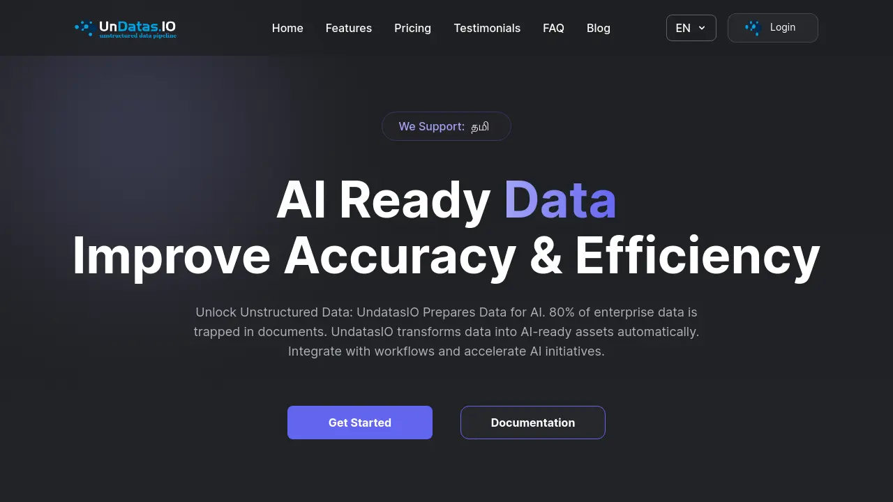 UnDatasIO - Transform Unstructured Data into AI-Ready Assets