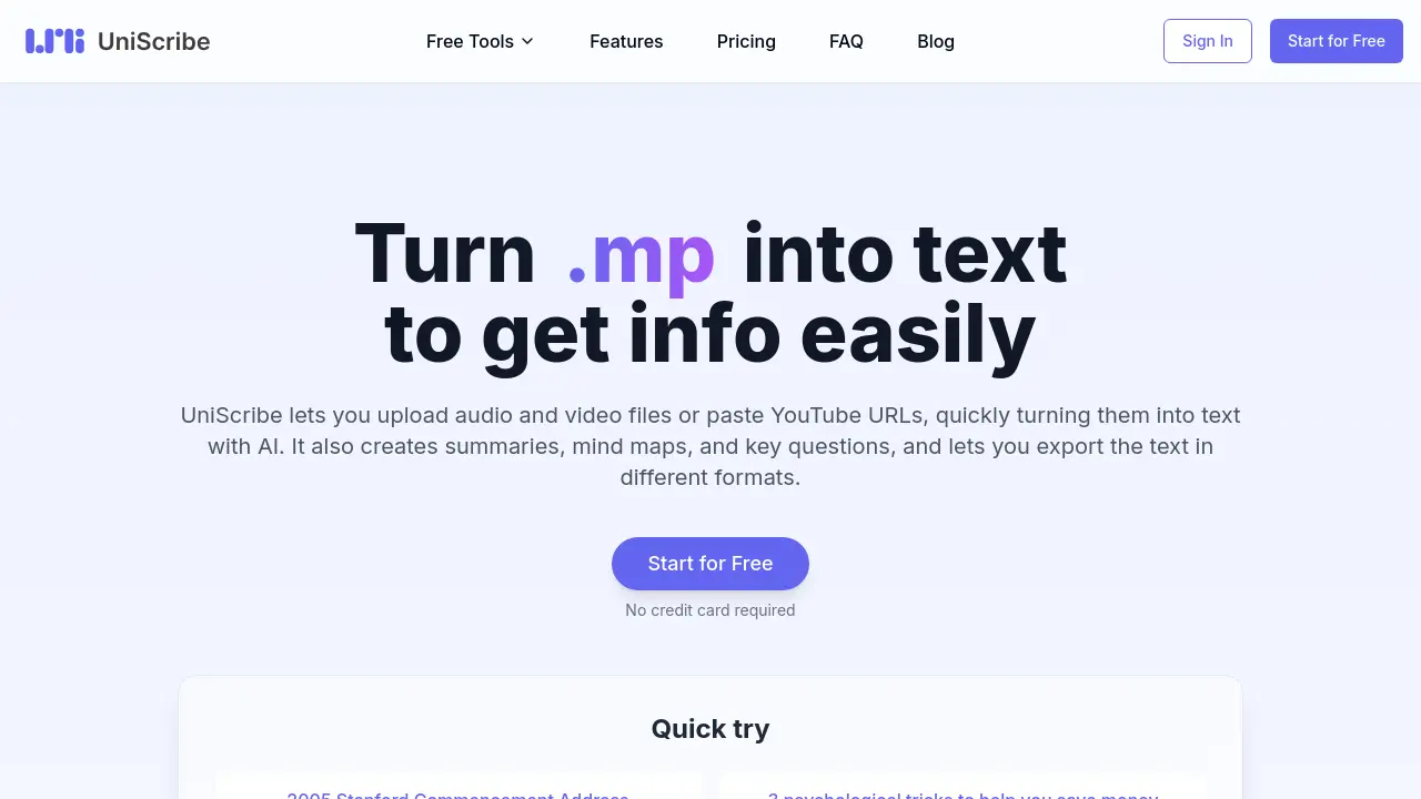 UniScribe screenshot