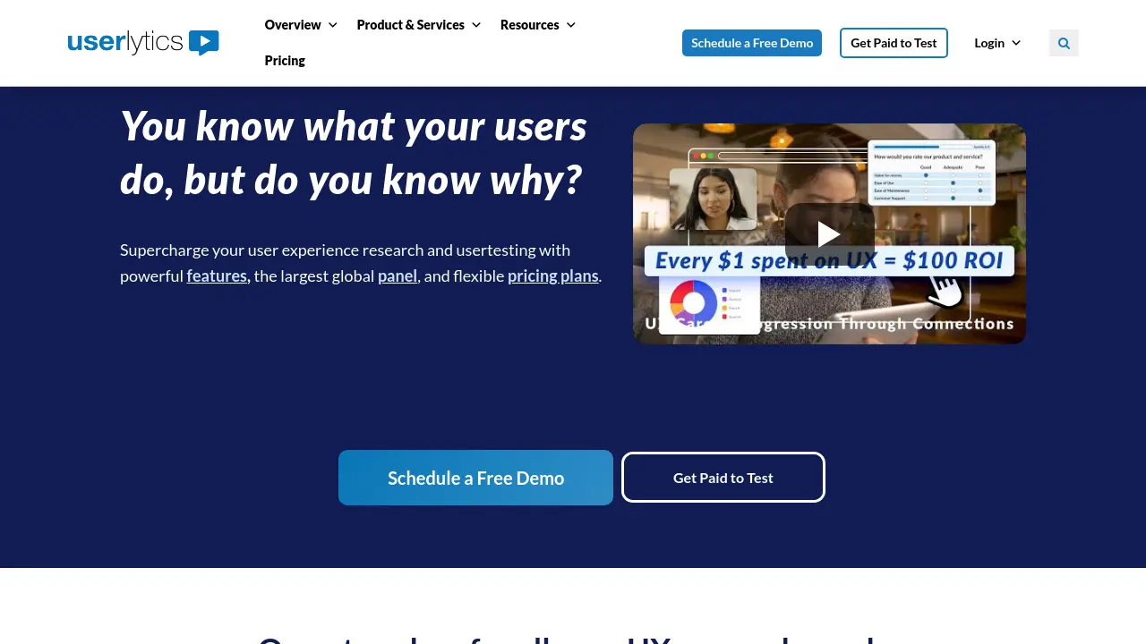 Userlytics - Supercharge your user experience research and usertesting.