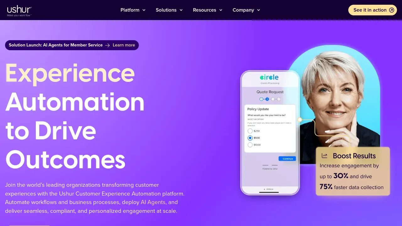 Ushur - Customer Experience Automation Platform powered by Gen AI