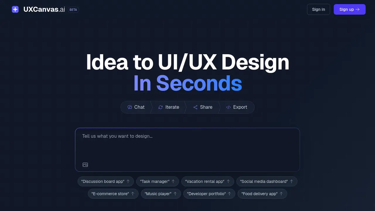 UXCanvas.ai screenshot