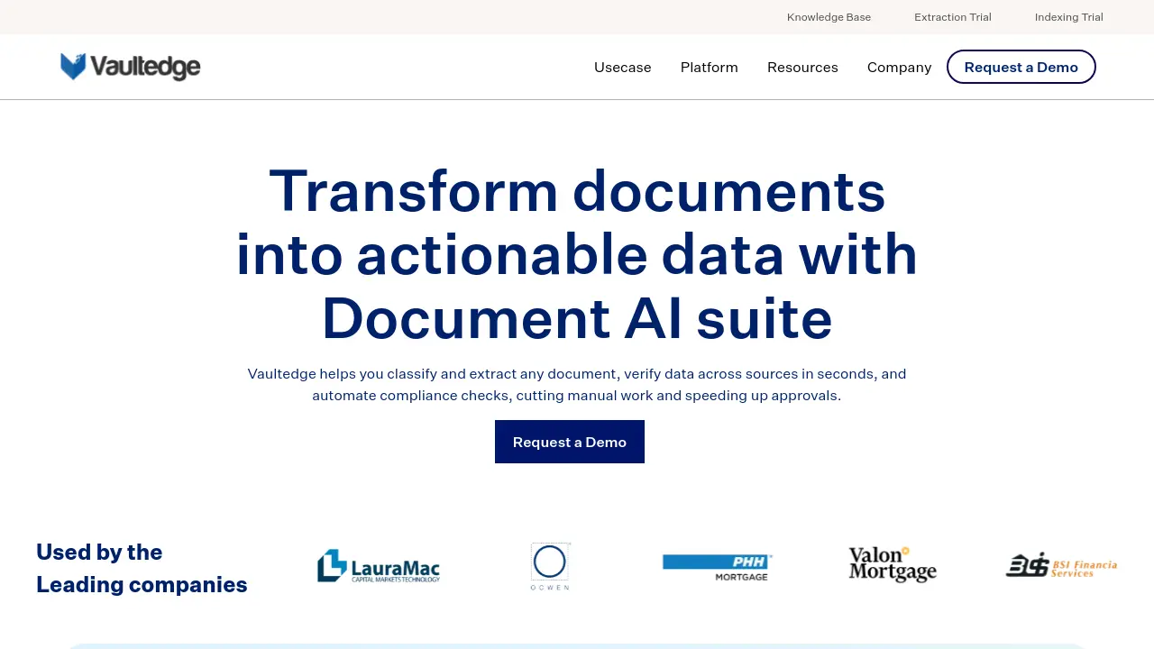 Vaultedge - Transform documents into actionable data with Document AI suite