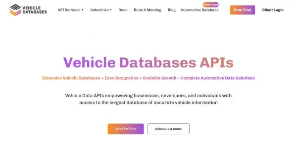 Vehicle Databases