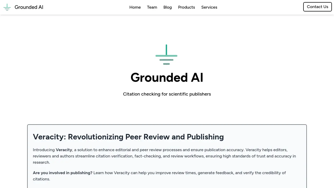 Veracity by Grounded AI - Citation checking for scientific publishers