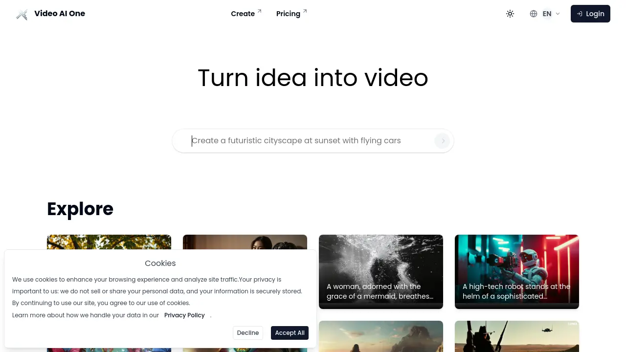 Video AI One screenshot