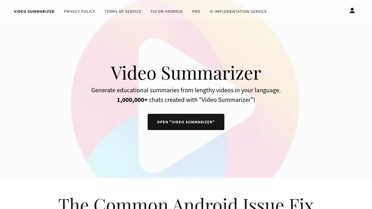 Video Summarizer screenshot