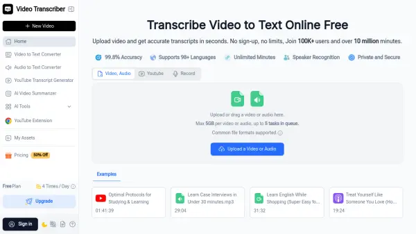 Video Transcriber AI