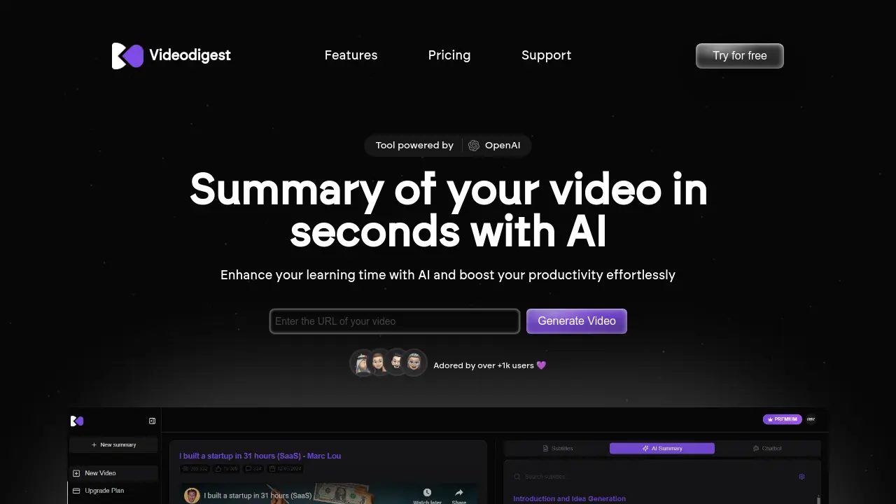 Videodigest screenshot