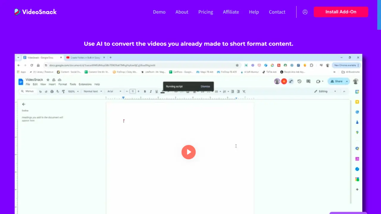 VideoSnack screenshot