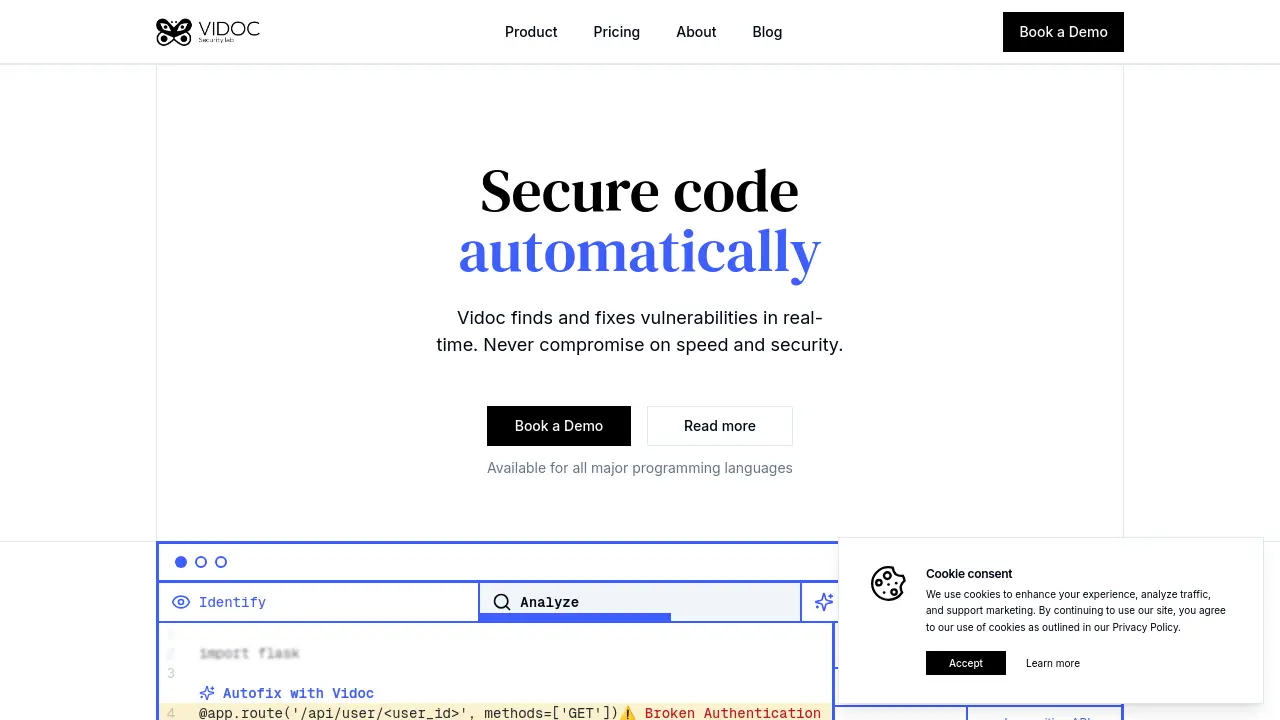 Vidoc Security Lab - Secure code automatically