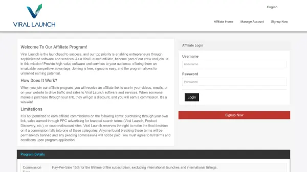 Viral Launch Affiliate Program