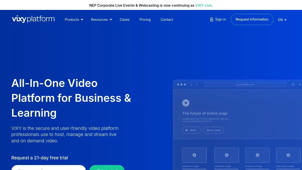 VIXY - Secure and user-friendly video platform for hosting, managing ...