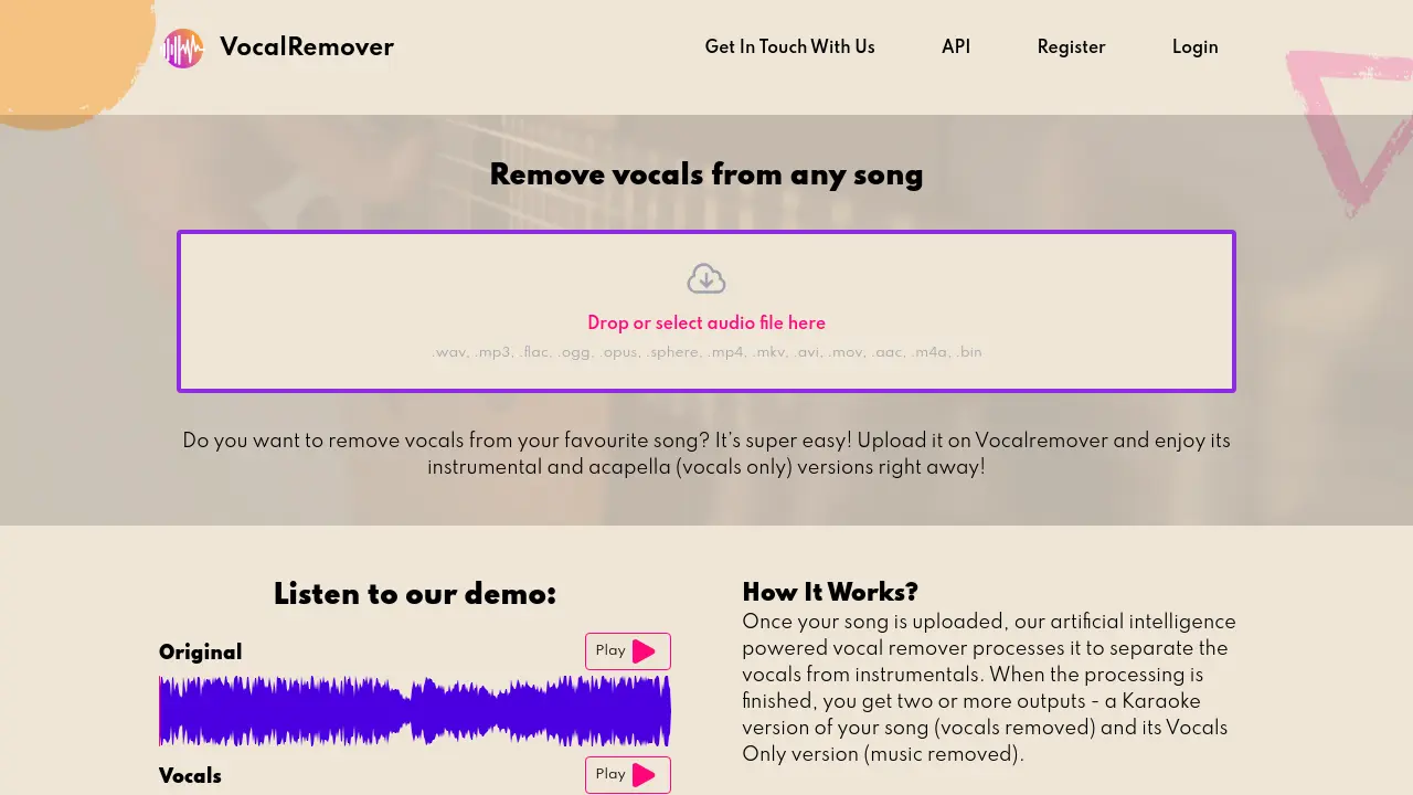 VocalRemover screenshot