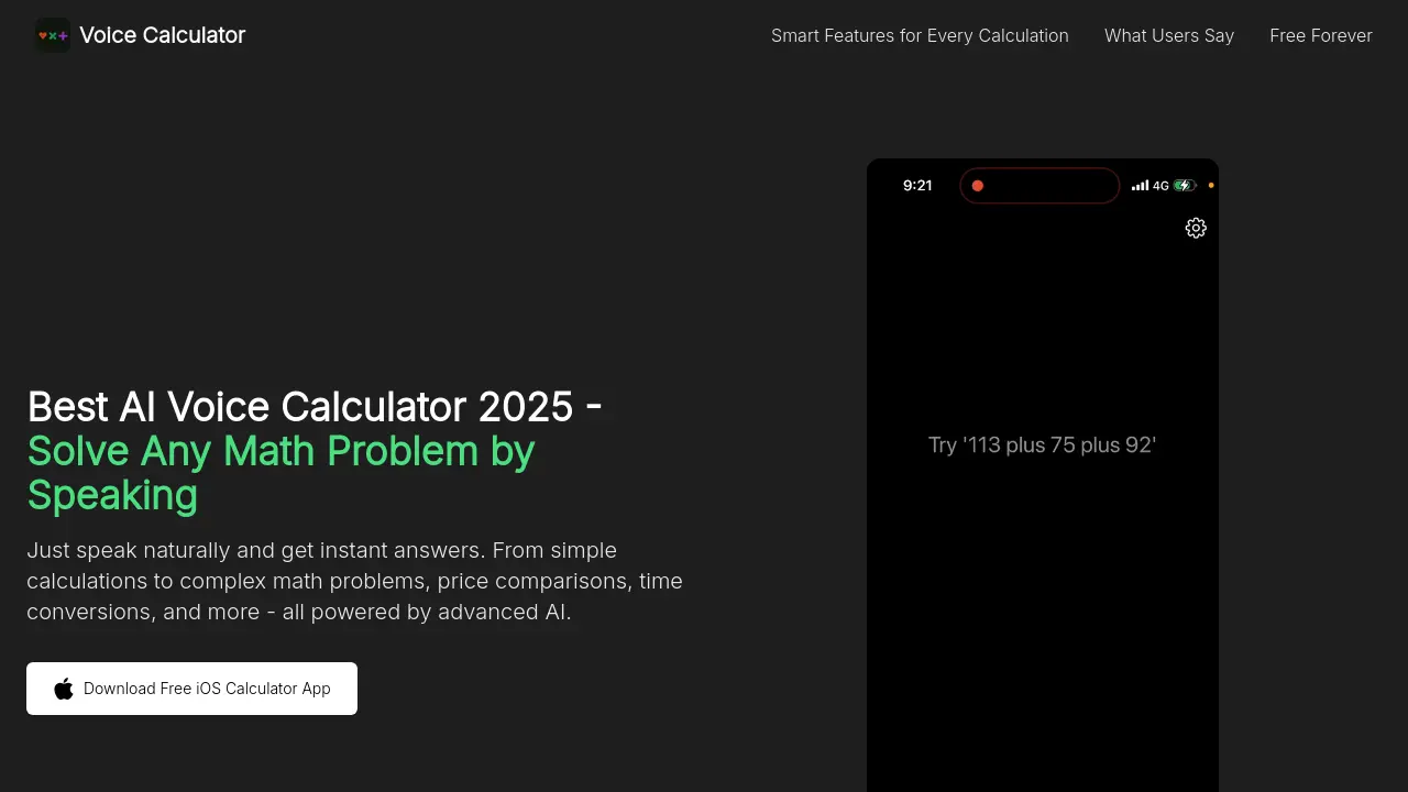 Voice Calculator - AI-Powered Voice Calculations