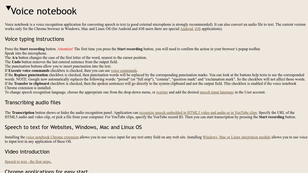 Voice Notebook screenshot