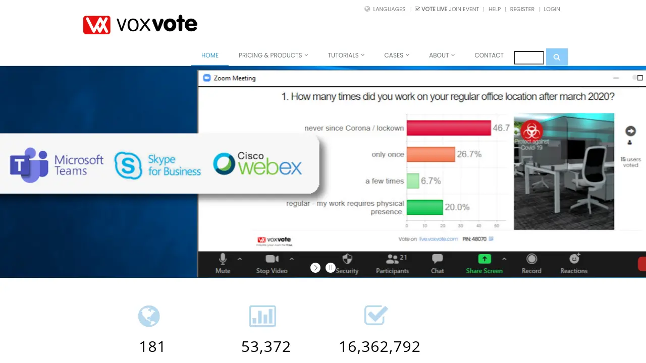 VoxVote - The Voice of Your Audience - Interactive Live Voting Platform