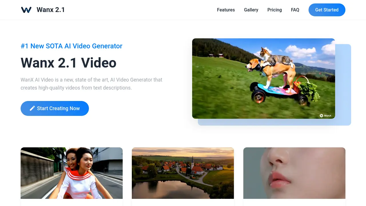 Wanx 2.1 Video screenshot