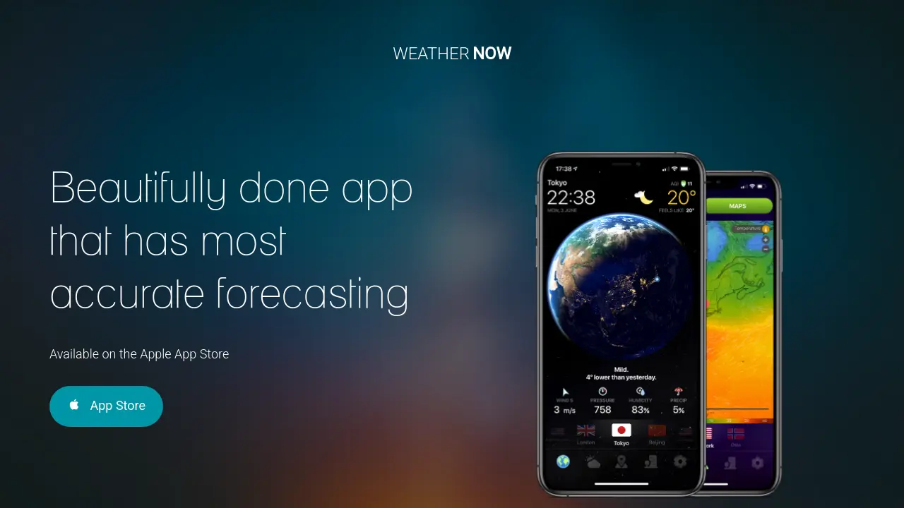 WEATHER NOW - Accurate Global Weather Forecasts with Stunning 3D Visuals