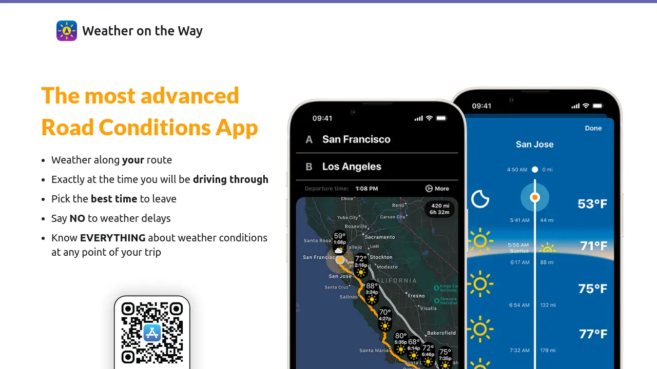 Weather on the Way - The most advanced Road Conditions App