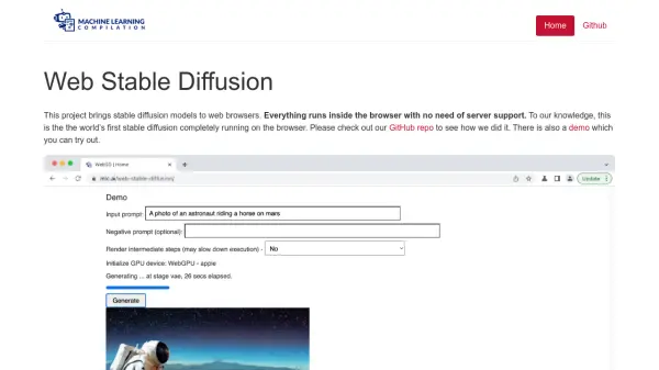 Web Stable Diffusion