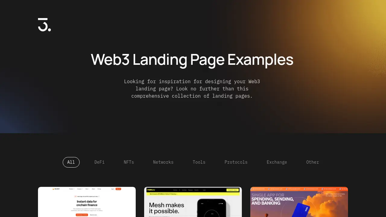 Web3 Landing Pages - A comprehensive collection of Web3 landing page ...